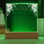 To My Daughter | Square Acrylic Plaque