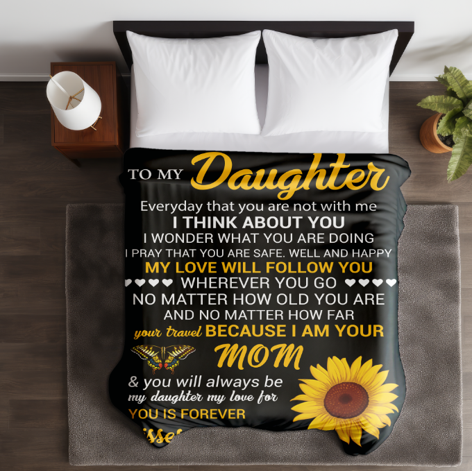 To My Daughter | Velveteen Plush Blanket