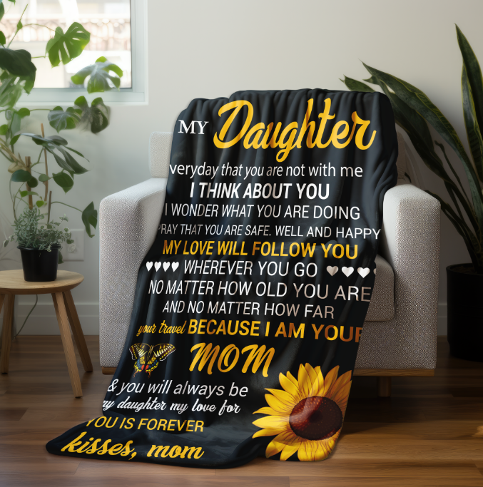 To My Daughter | Velveteen Plush Blanket