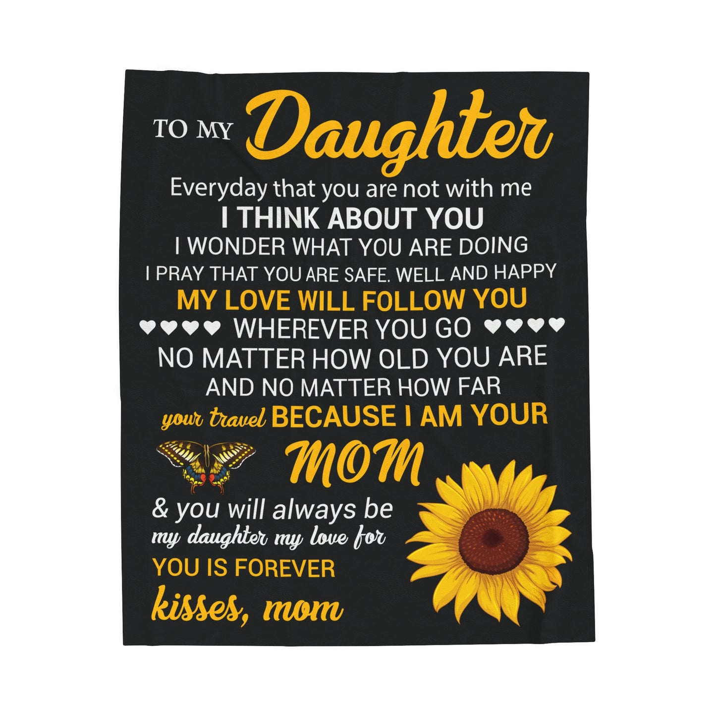 To My Daughter | Velveteen Plush Blanket