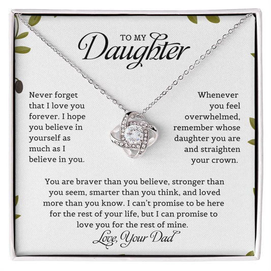 To My Daughter | Love Knot Necklace