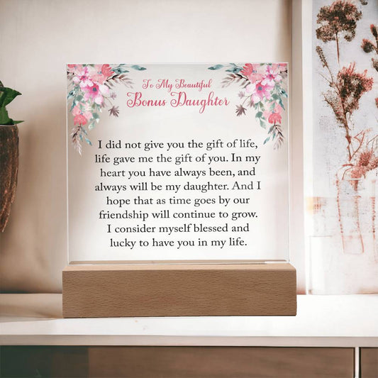 To My Daughter | Square Acrylic Plaque